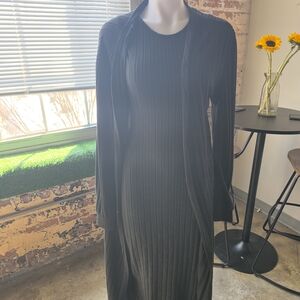Black Ribbed Dress